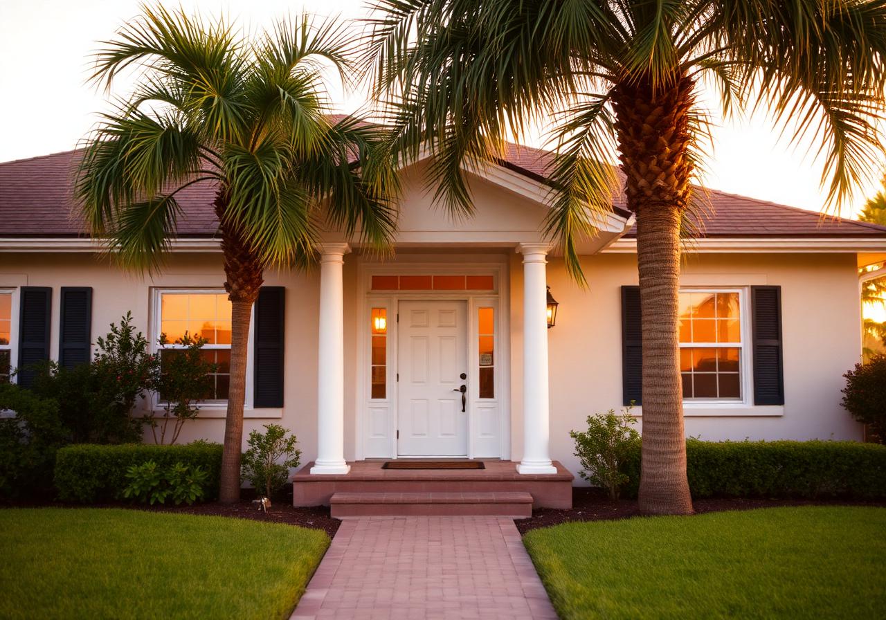 Florida home at golden hour